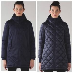 Lululemon 4 no shivers down reversible parka jacket missing hood